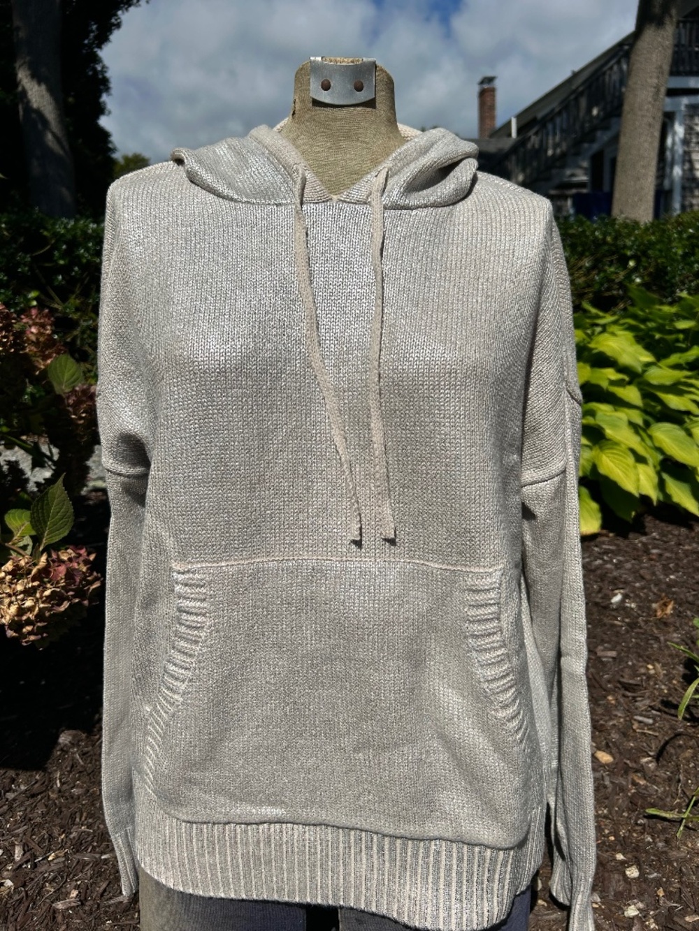 Evereve Hooded Cotton  Sweater